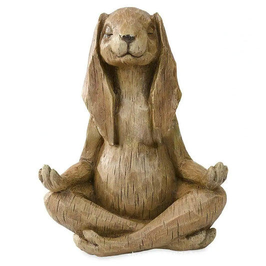 Zen Rabbit Sculpture for Garden and Parlor Decor