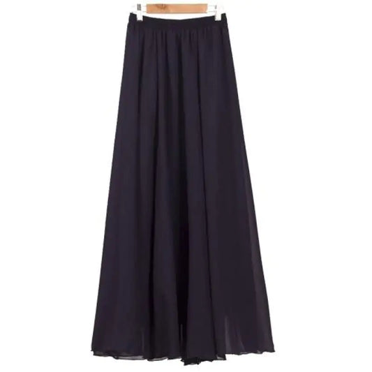 Half-Length Plus Size High Waist Chiffon Skirt