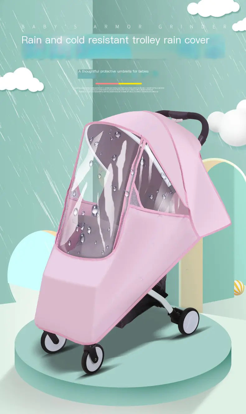 Universal Baby Stroller Rain and Wind Cover for Warmth