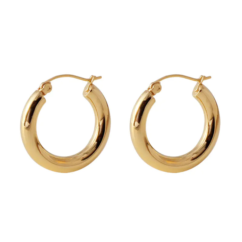 Oversized Stainless Steel Hollow Hoop Earrings