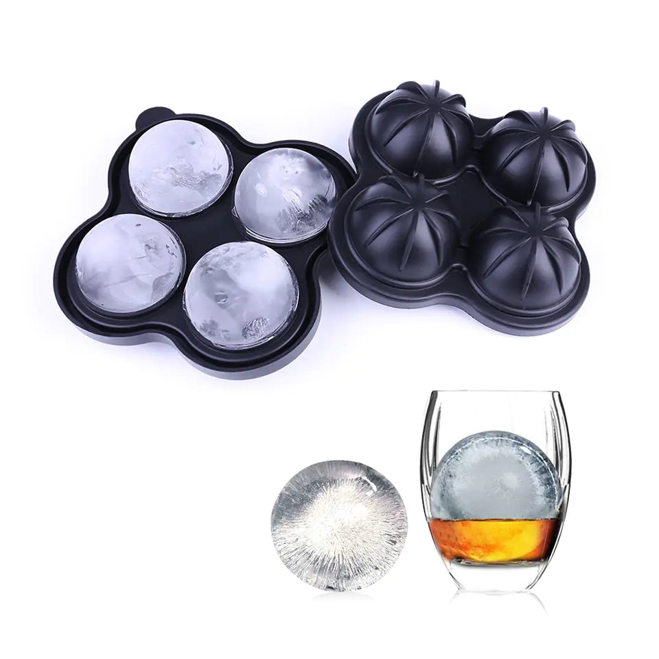 Silicone Ice Sphere Molds - 4-Cavity Design
