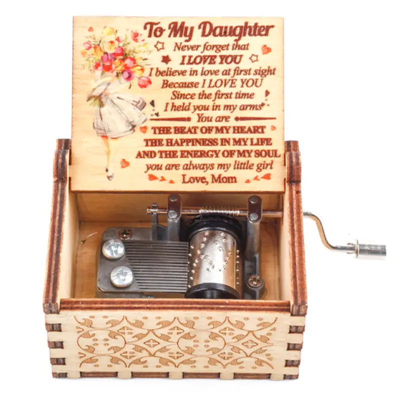Wooden Musical Box for Mom to Daughter - You Are My Sunshine