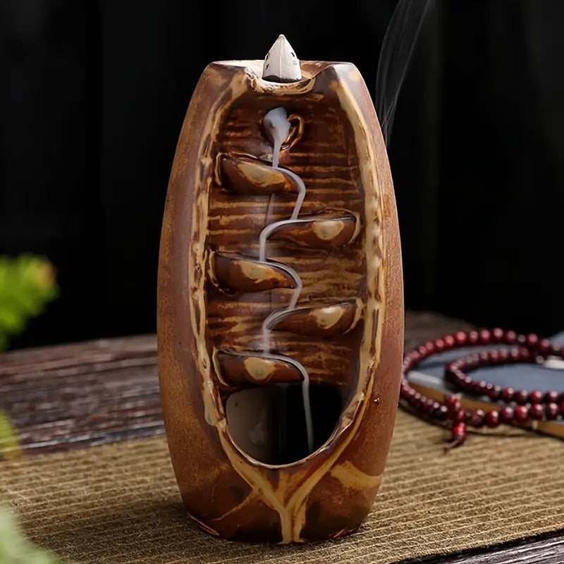 Ceramic Backflow Incense Holder for Home Decor