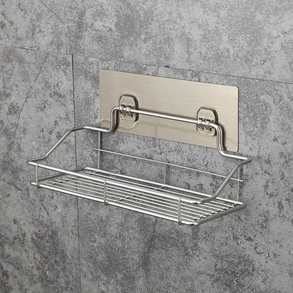 Stainless Steel Wall-Mounted Storage Rack for Bathroom