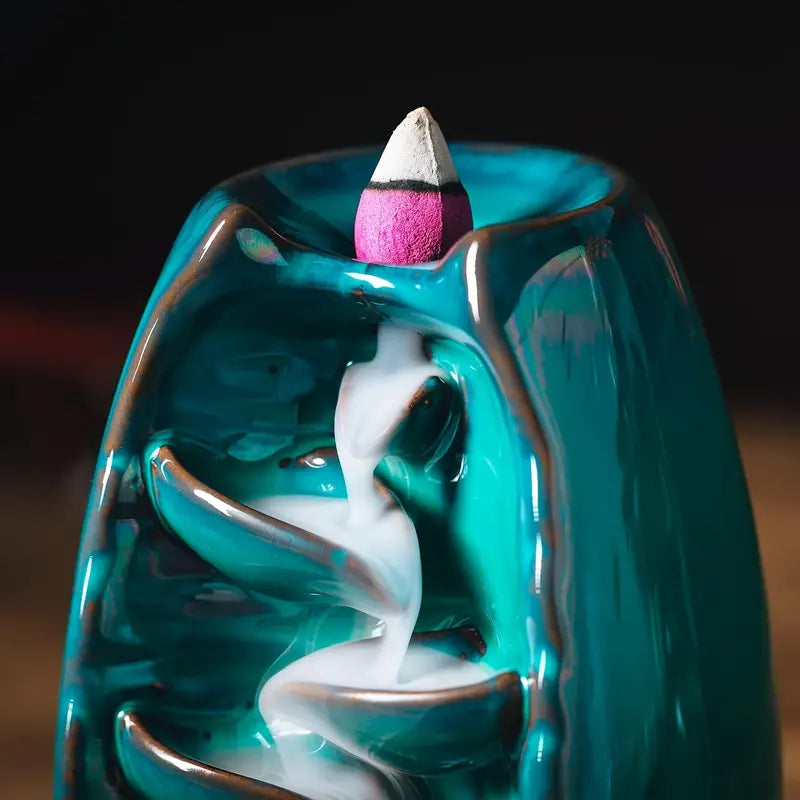 Ceramic Backflow Incense Holder for Home Decor