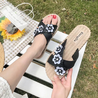 Ladies' Wildflower Slippers and Sandals for Relaxation