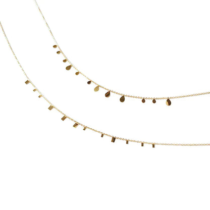 G/S Kristine French Style Layered Disc Choker Necklace