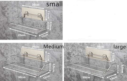 Stainless Steel Wall-Mounted Storage Rack for Bathroom
