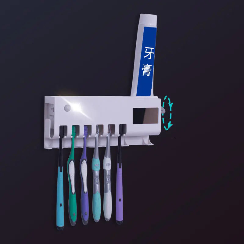Smart UV Toothbrush Sanitizer with Automatic Dispenser