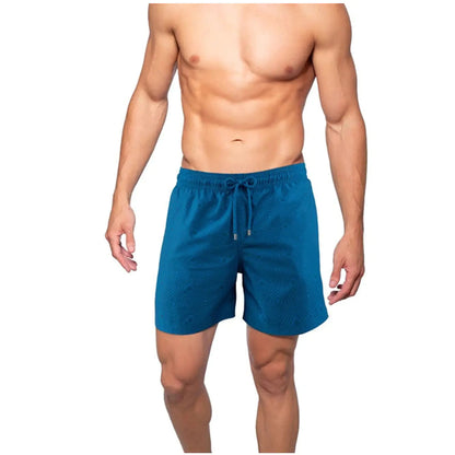 Men's Printed Double Shorts for Beach and Sports