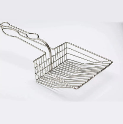 Metal Cat Litter Scoop with Cleaning Tool and Design
