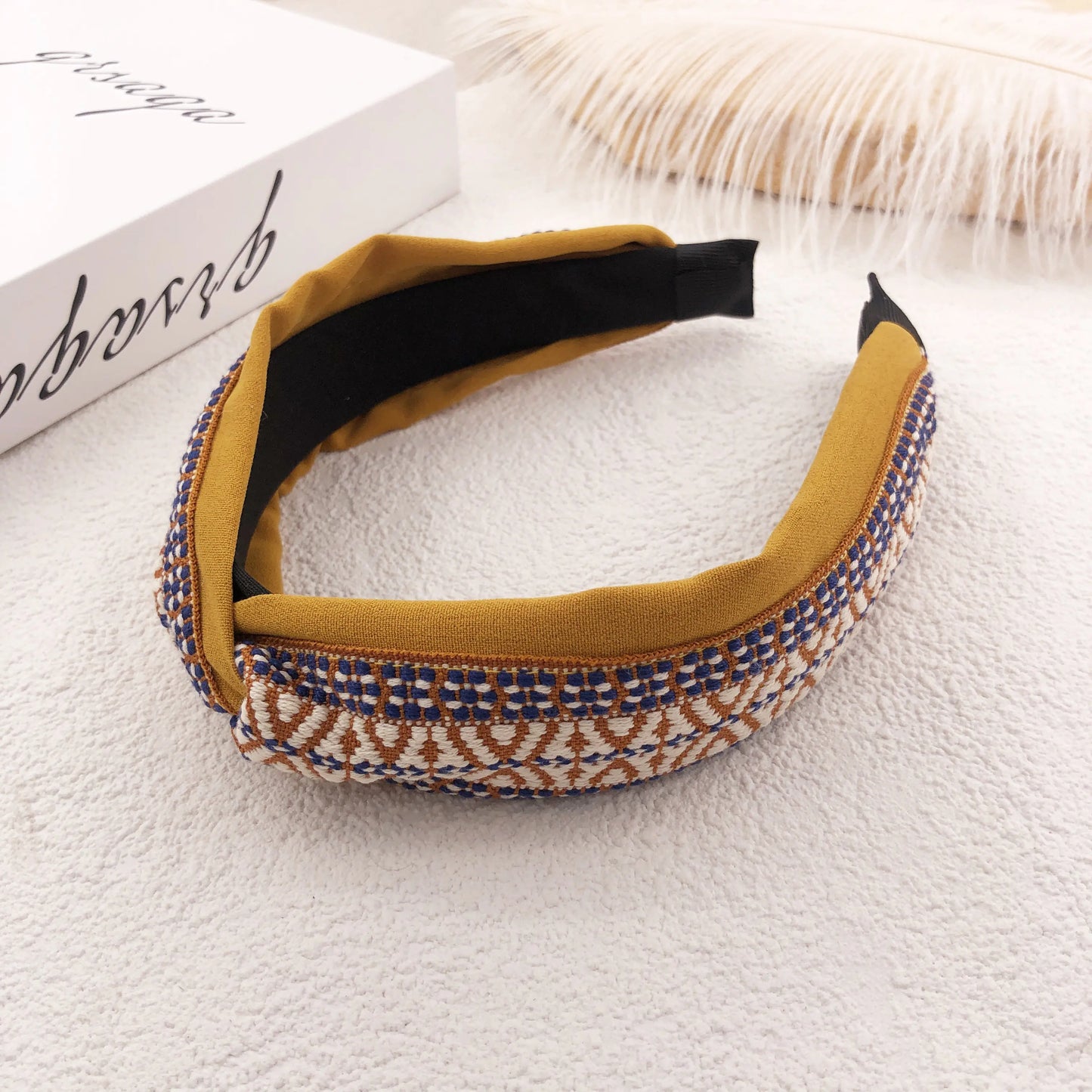 Korean 2019 Imported Suede Floral Headband for Women