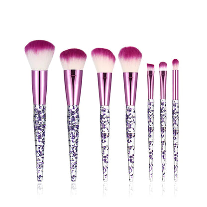 7-Piece Starry Glitter Liquid Eyeshadow Brush Set