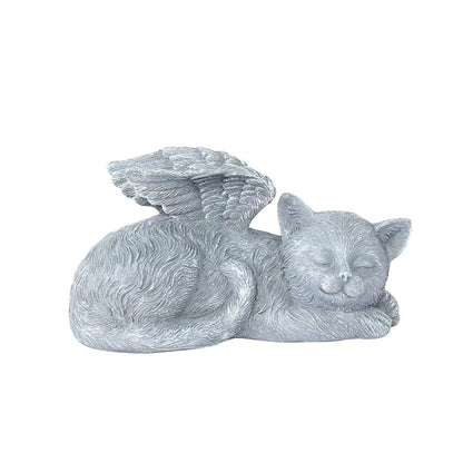 Angel Cat and Dog Garden Decor Resin Craft Figure