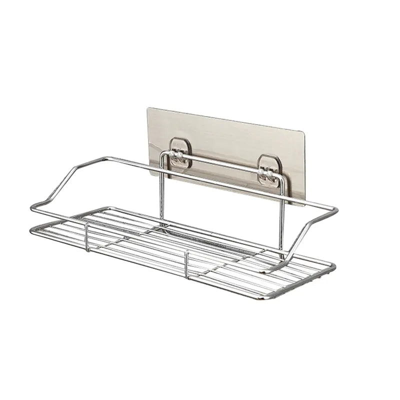 Stainless Steel Wall-Mounted Storage Rack for Bathroom