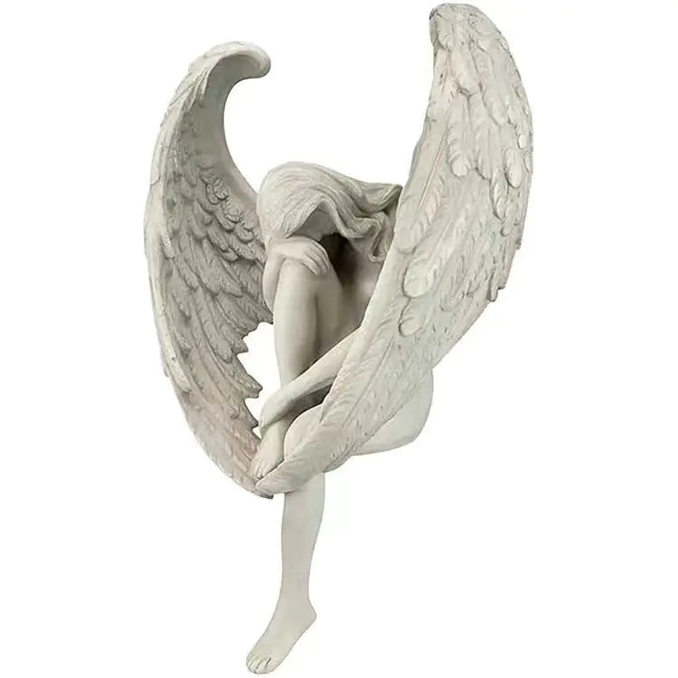 Nordic Style Resin Angel Figurine for Home Decor