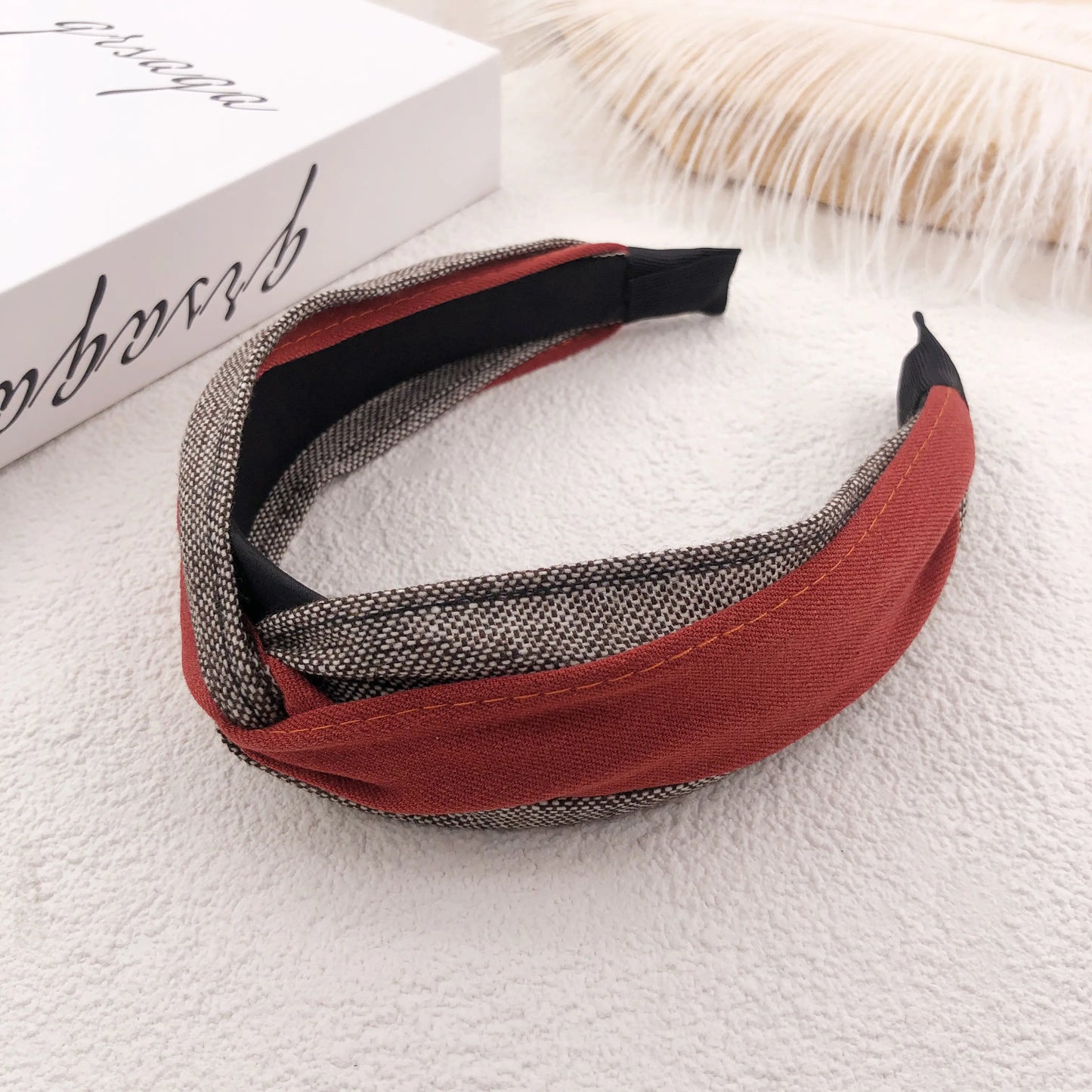Korean 2019 Imported Suede Floral Headband for Women