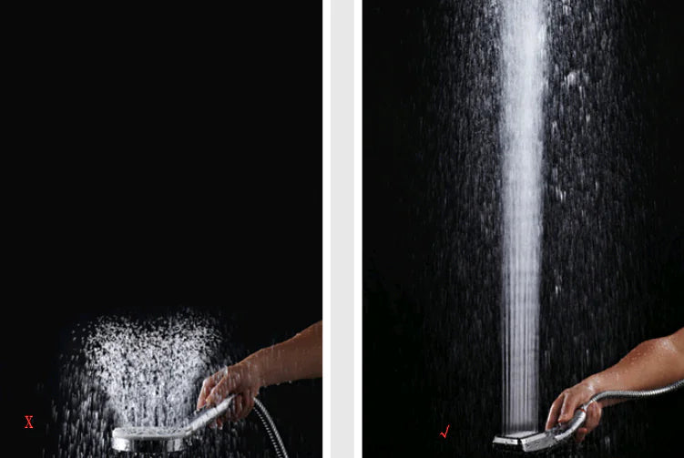 300 Hole Powerful Shower Head with Handheld Design