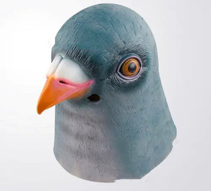 Cute Long Green Pigeon Head Costume Mask for Parties